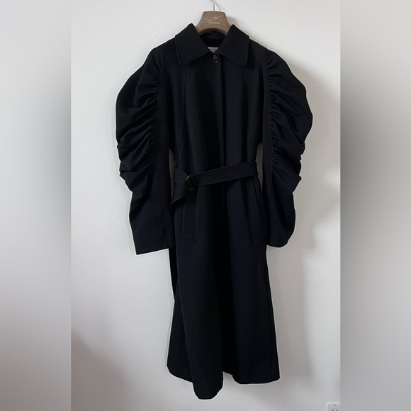 *SOLD* Dries Van Noten gathered shoulders wool coat - Picture 1 of 13